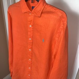 Polo Ralph Lauren Orange Casual Button Up Size M